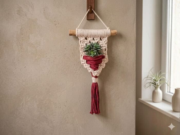 Uvodni obrazek macrame zaves na kvetinac pro sukulenty